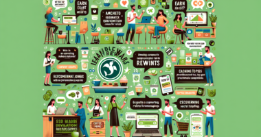 A vibrant and upbeat illustration showing twelve different methods to get free Starbucks gift cards and coffee. It features people engaging in various activities such as filling out surveys on a lapto