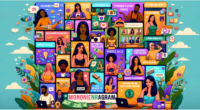 Create a vibrant and engaging illustration showing 24 different ways to make money using Instagram. Include elements such as influencer partnerships, sponsored posts, affiliate marketing, selling prod
