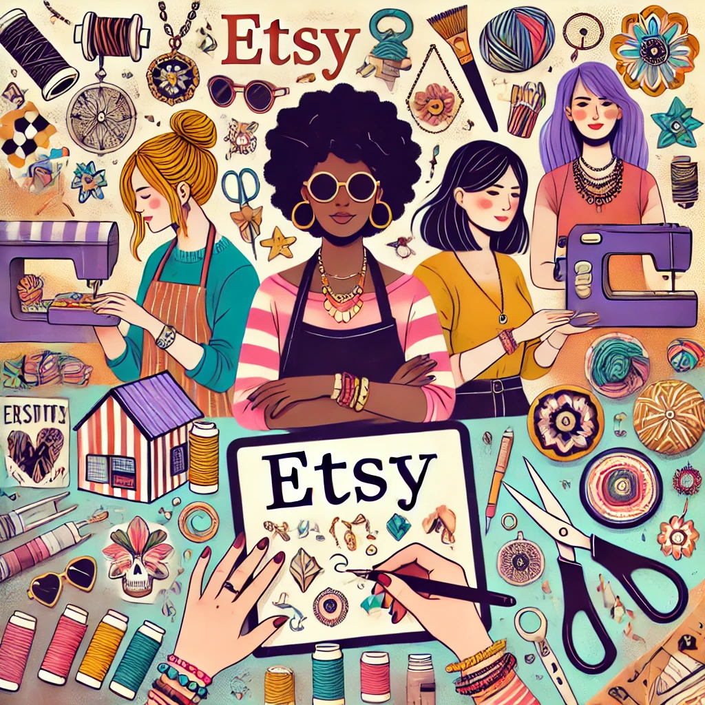 Crafting and opening Etsy Shops can be a very lucrative side hustle for women.