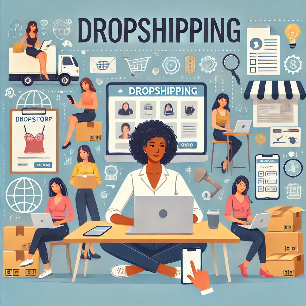Dropshipping can be a very lucrative side hustle for women.
