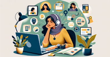 Create an image showcasing various online side hustles such as freelance writing, graphic design, virtual assistant, and online tutoring. The image should depict a person working from home at a desk with a laptop, surrounded by icons representing different digital services and tools like a design tablet, headset, online course materials, and a calendar. The background should feature modern, cozy home office decor, emphasizing flexibility and productivity.